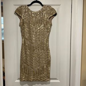 Gold sequin dress